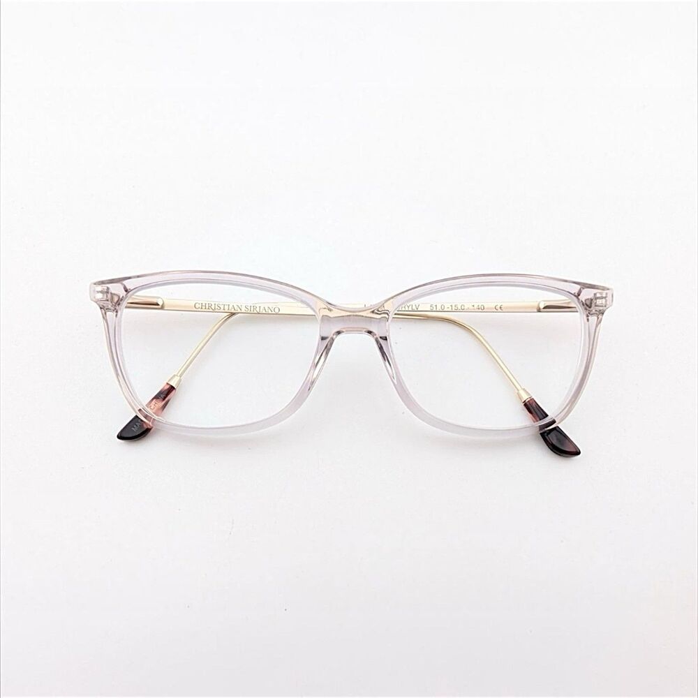 MSRP $120 Christian Siriano Eyeglasses Frames 'LANA' CRYLV 51-15-140, Grey/Gold